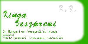 kinga veszpremi business card